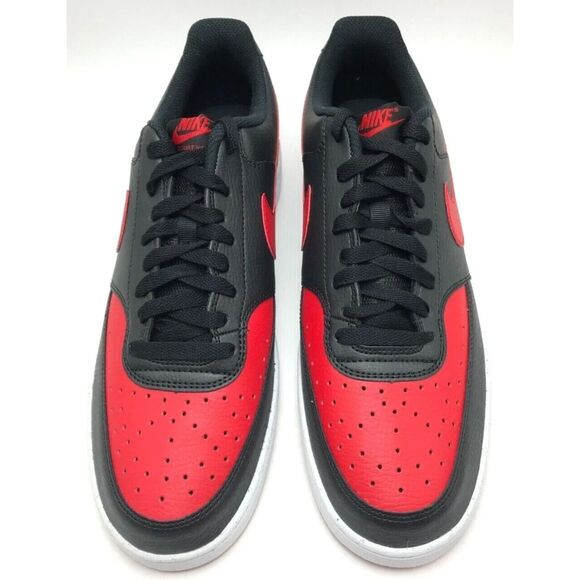*NEW* MEN Nike Court Vision Low Next Nature Black/Red Shoes 11.5 - Picture 4 of 5